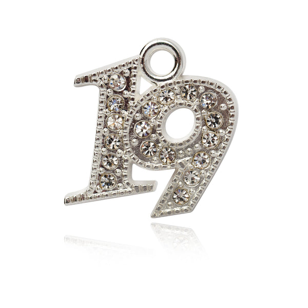 2024 Gold Rhinestone Bling Drop Date Year Charm for Graduation